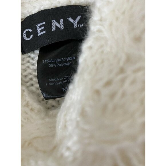 NWT CENY Cable Mock Neck Raglan Sweater Size medium off white - Picture 5 of 5